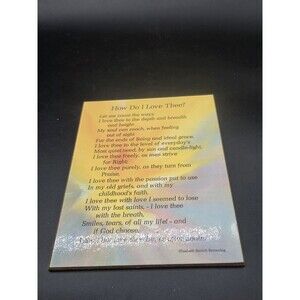 How Do I Love Thee Poem Elizabeth Barrett Browning Plaque